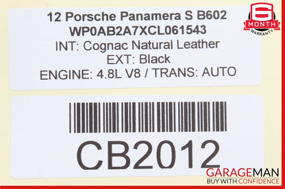 10-16 Porsche Panamera 970 Front Left Under Dash Knee Trim Panel Cover Brown OEM