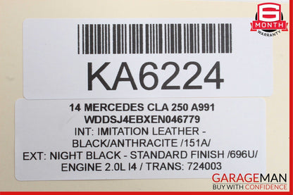 2014 Mercedes W117 CLA250 Owner's Operator Maintenance Manual Book OEM