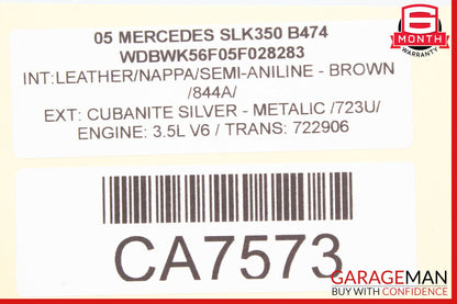05-11 Mercedes R171 SLK350 Front Right Side Door Window Regulator Motor