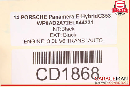 10-16 Porsche Panamera 970 Rear Bumper Reinforcement Impact Bar OEM