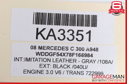 08-11 Mercedes W204 C300 C350 Sedan Tail Light Lamp Right Side  OEM