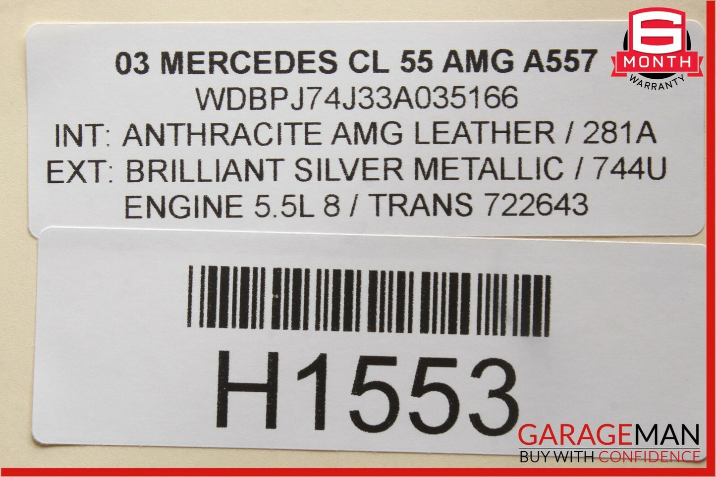 00-06 Mercedes W220 S430 S500 CL55 AMG Windshield Wiper Motor Linkage Assembly