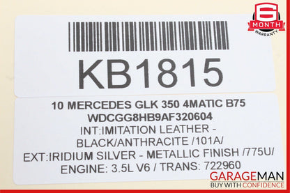 09-15 Mercedes X204 GLK350 Rear Entertainment DVD Player Console 1648708389 OEM