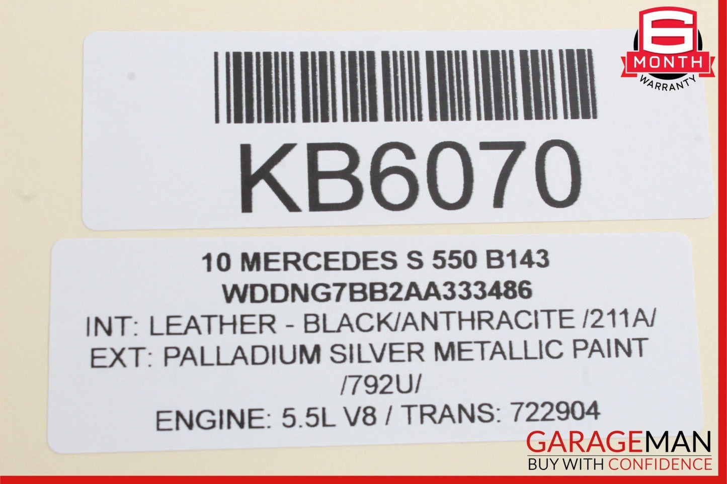 07-13 Mercedes W221 S550 S65 AMG Rear Left Driver Side Exterior Door Handle OEM
