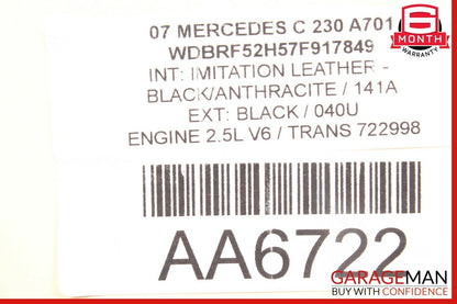 01-07 Mercedes W203 C230 C280 C350 Rear Left Side Door Controller Module Unit