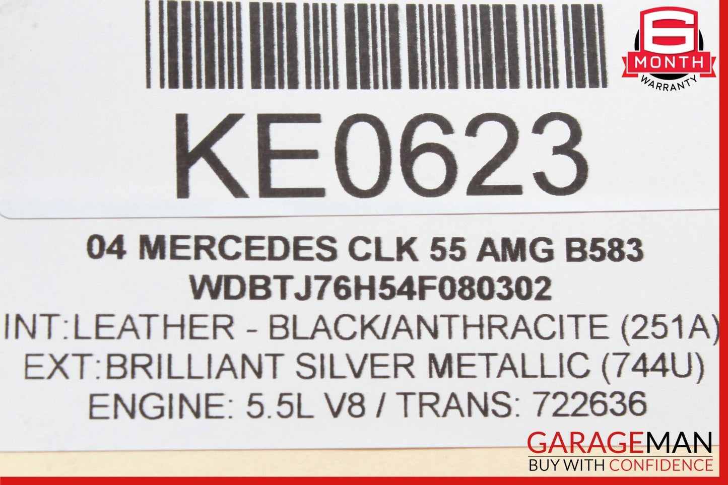 03-09 Mercedes W209 CLK350 CLK55 AMG Rear Trunk 3rd Third Brake Stop Light Lamp