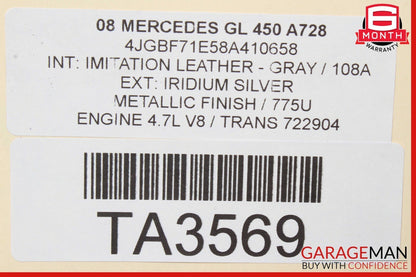 07-12 Mercedes X164 GL450 Trunk Deck Lid Tailgate Hatch Shell OEM