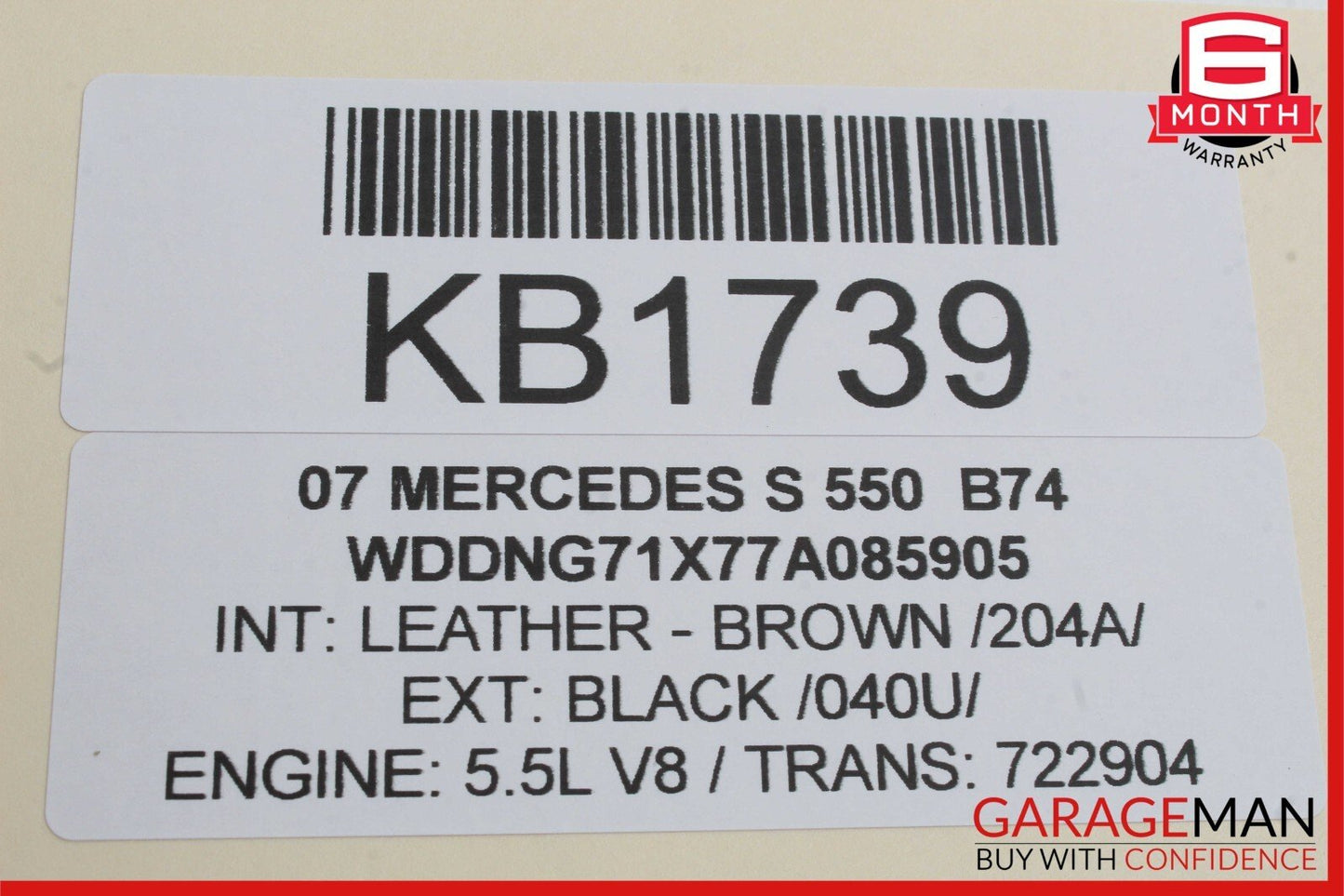 07-09 Mercedes W221 S550 S65 AMG Rear Right / Left Side Door Controller Module