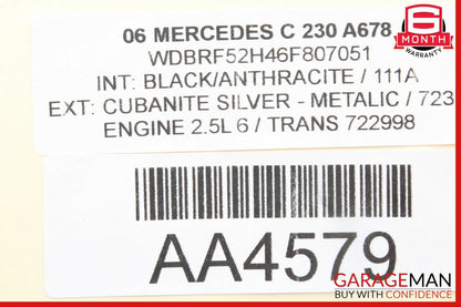 05-07 Mercedes W203 C230 C55 AMG Dash Hazard Light Switch Door Lock Control