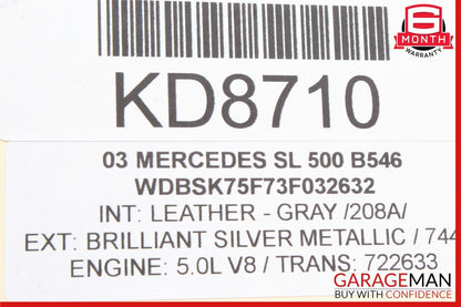 03-08 Mercedes R230 SL500 Power Steering Pulsation Damper 2303205153 OEM