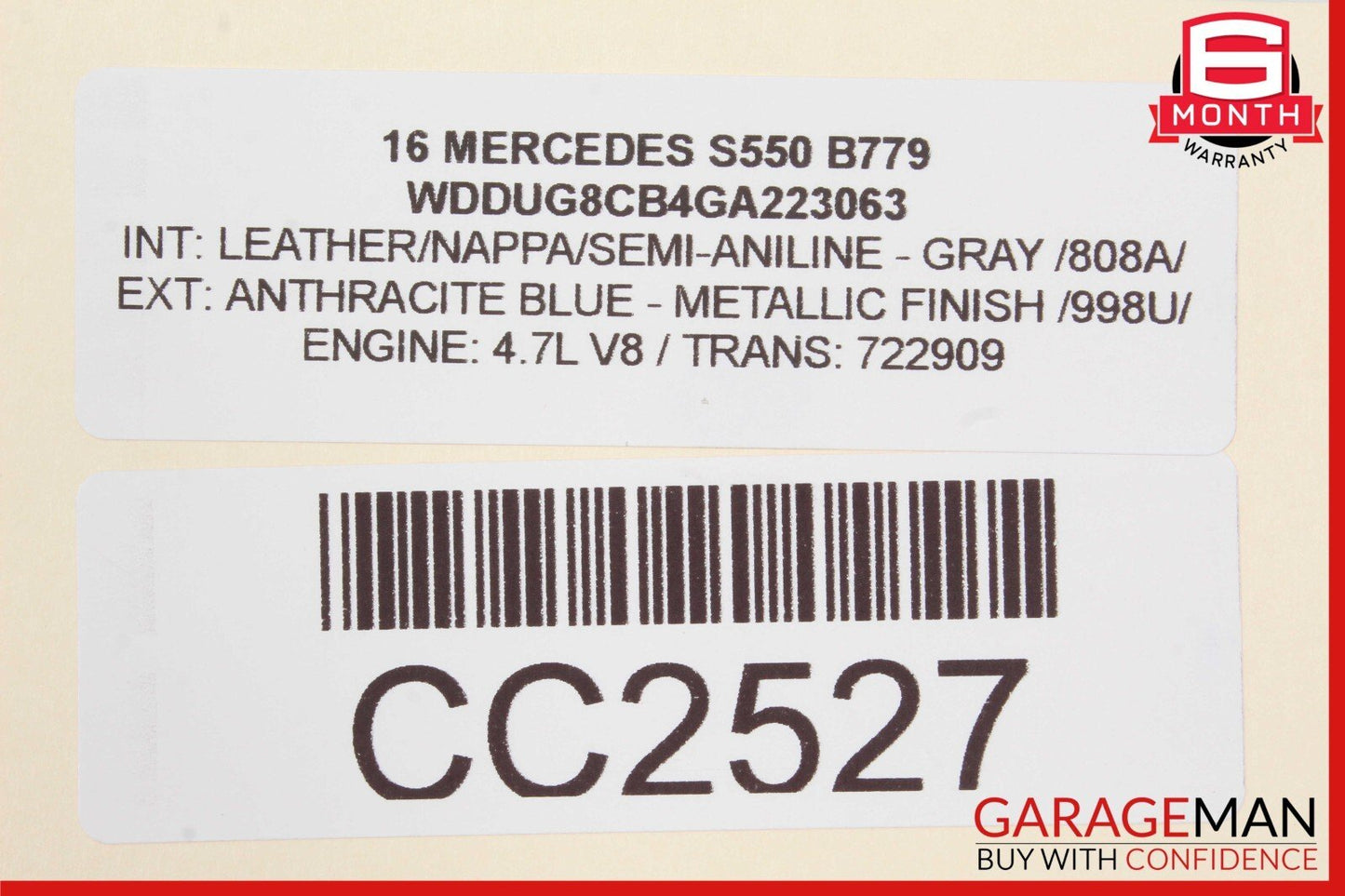 14-20 Mercedes W222 S550 S560 AMG Rear Bumper Lower Valance Diffuser Trim OEM