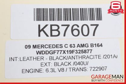 08-11 Mercedes W204 C63 AMG Rear Left Driver Side Exterior Door Handle Black OEM
