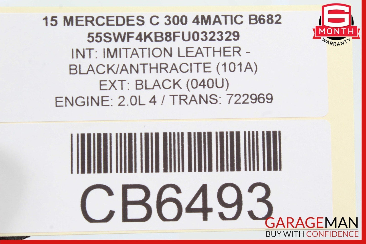 15-20 Mercedes W205 C300 C63 AMG S Rear Left Side Exterior Door Handle Black