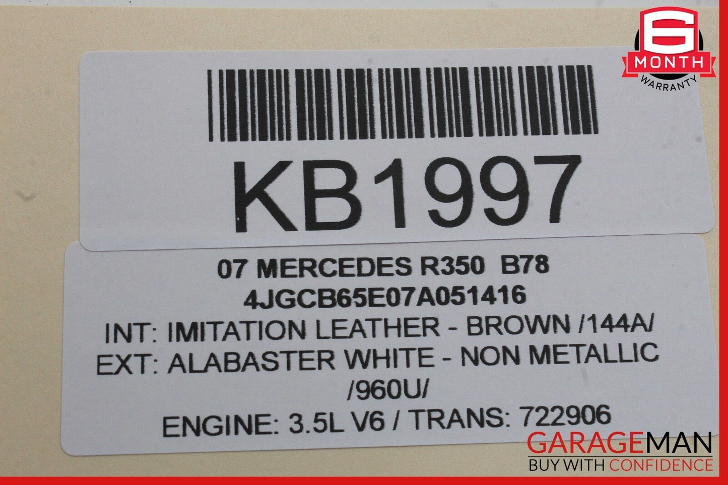 06-12 Mercedes W251 R350 ML550 Front Right Side Exterior Door Handle OEM
