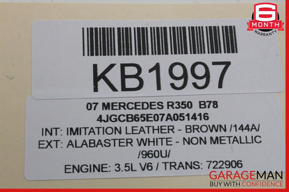 06-12 Mercedes W251 R350 ML550 Front Right Side Exterior Door Handle OEM