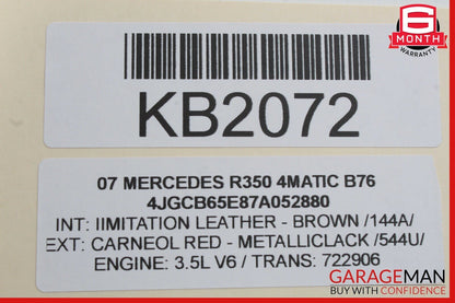 06-08 Mercedes W251 R350 4MATIC Rear Trunk Subwoofer Speaker 2518200002 OEM