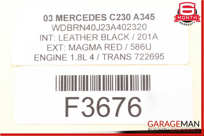 01-07 Mercedes W203 C230 C240 Front Left Driver Side Door Control Module OEM