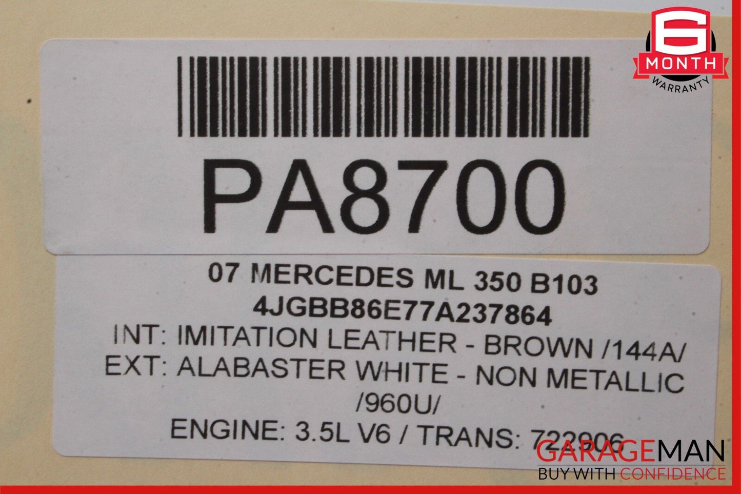 06-13 Mercedes ML350 R350 GL350 Tranny Transmission Transfer Case Gear Box