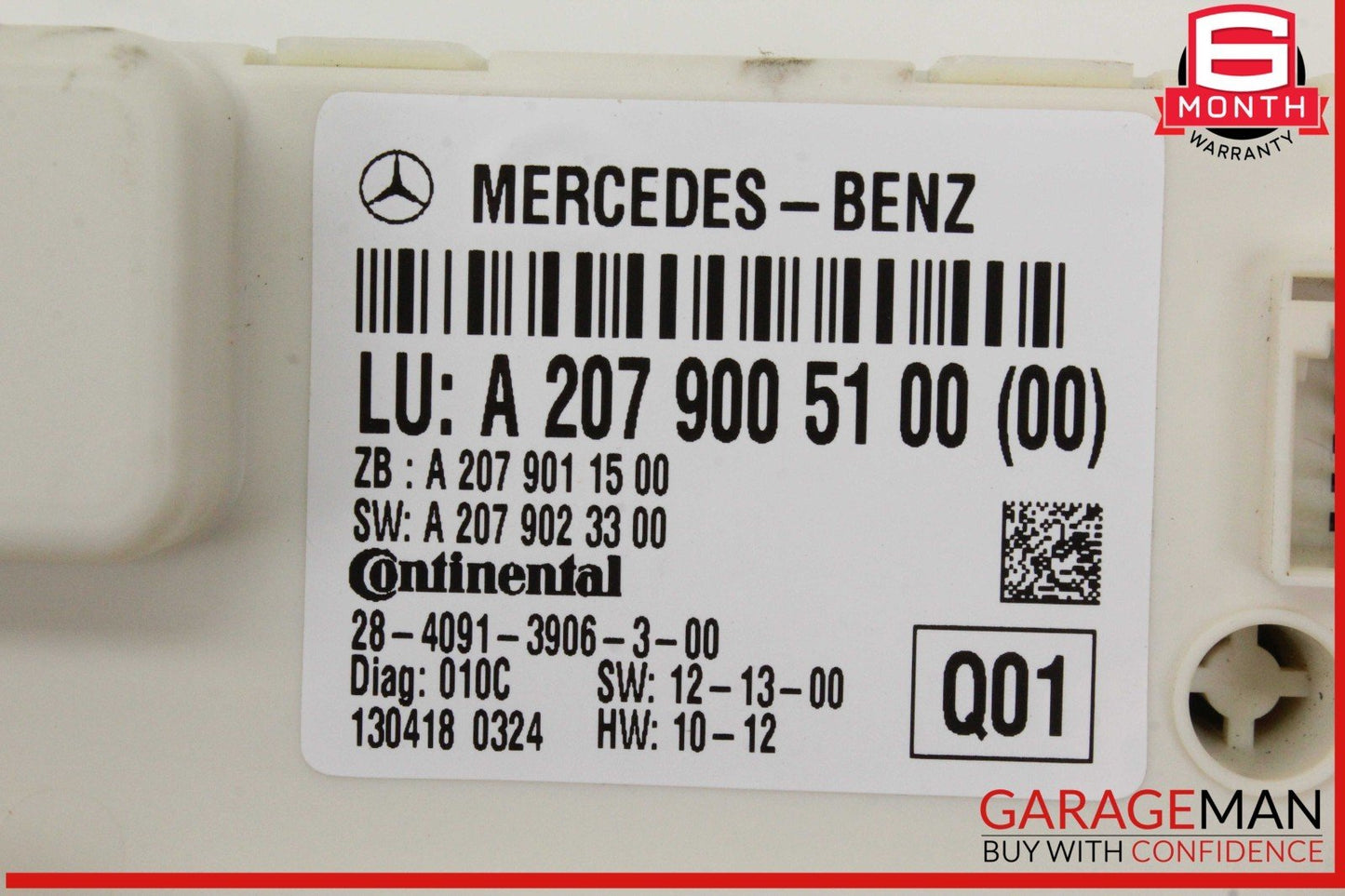 11-17 Mercedes W207 E350 Convertible Soft Top Roof Control Module 2079004500 OEM