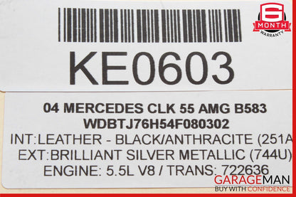 03-09 Mercedes W209 CLK350 CLK550 CLK55 AMG Rear BCM Body Comfort Module Unit