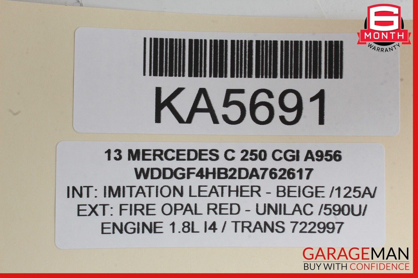 08-14 Mercedes W204 C250 Rear Left Driver Side Door Window Regulator Motor OEM
