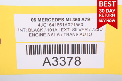06-11 Mercedes W164 ML350 Rear AC A/C Heater Climate Control Switch Module A79