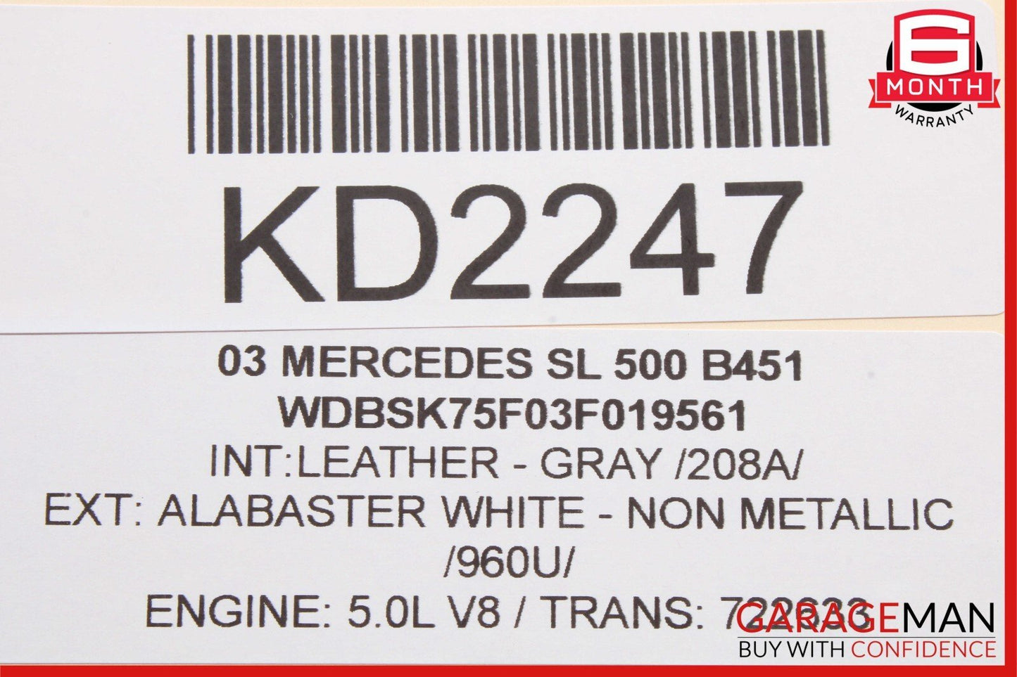 03-12 Mercedes R230 SL500 Front Right Passenger Side Door Lock Latch Actuator