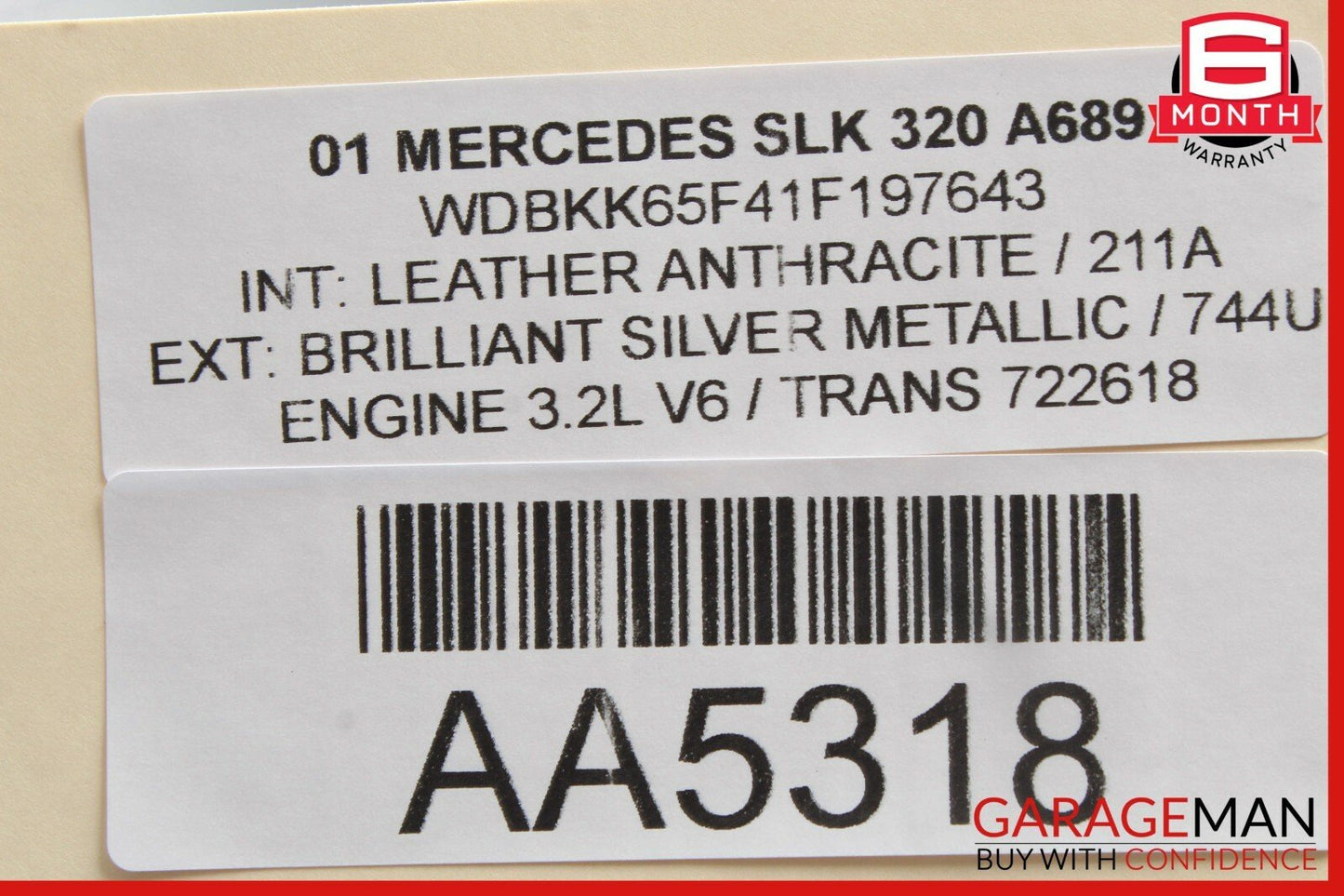 97-04 Mercedes R170 SLK230 SLK320 Front Left Side Lower Control Arm 1703300107