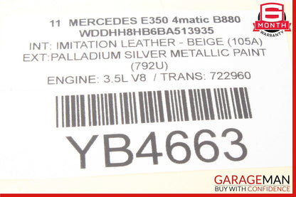10-17 Mercedes W212 E350 Front Left Side Exterior Door Handle Keyless Go OEM