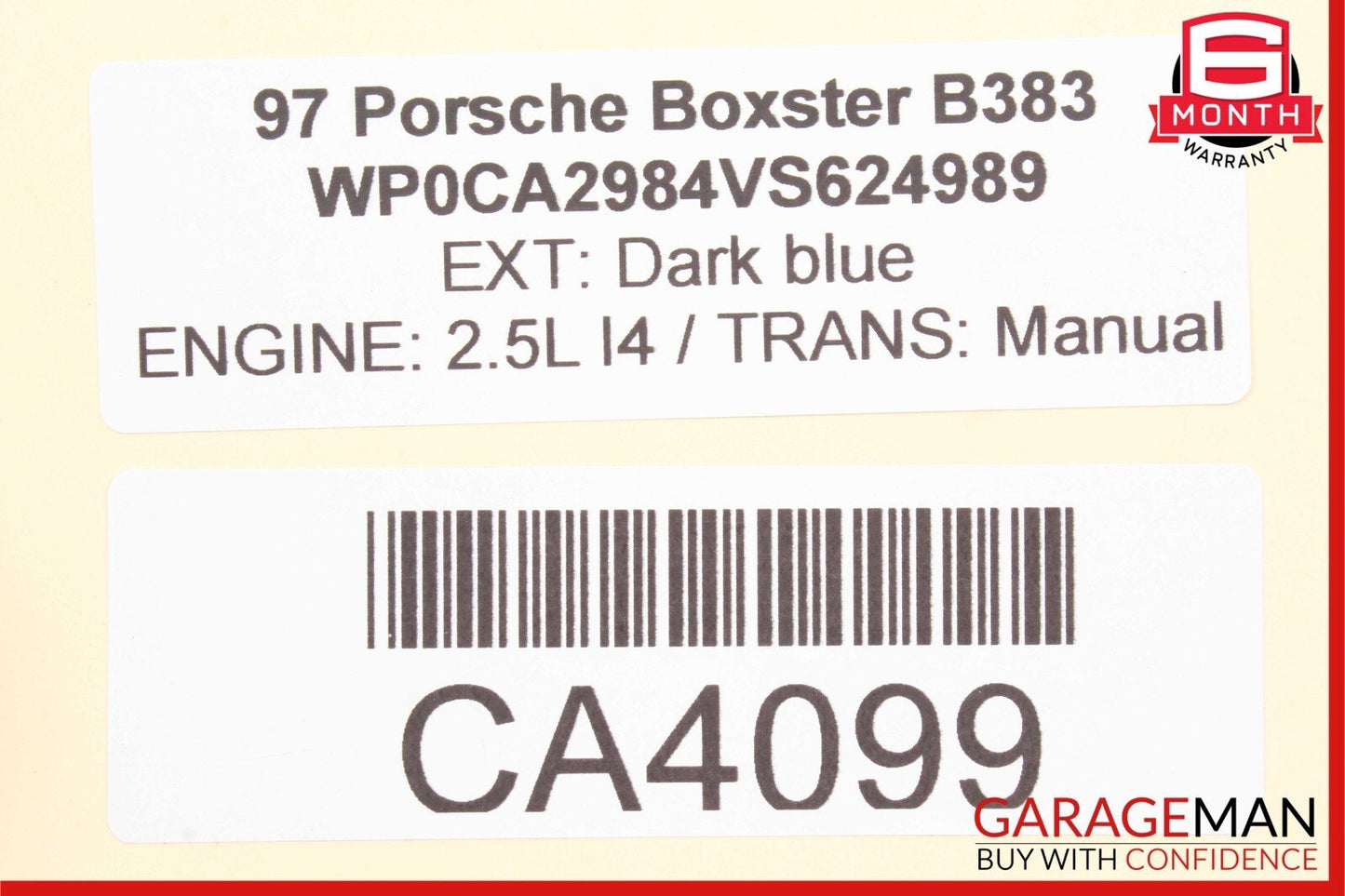 97-04 Porsche Boxster 986 Rear Trunk 3rd Third Stop Brake Tail Light Lamp OEM