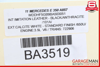 08-18 Mercedes E350 E400 CLS400 C300 Front Right Side Door Lock Latch Actuator