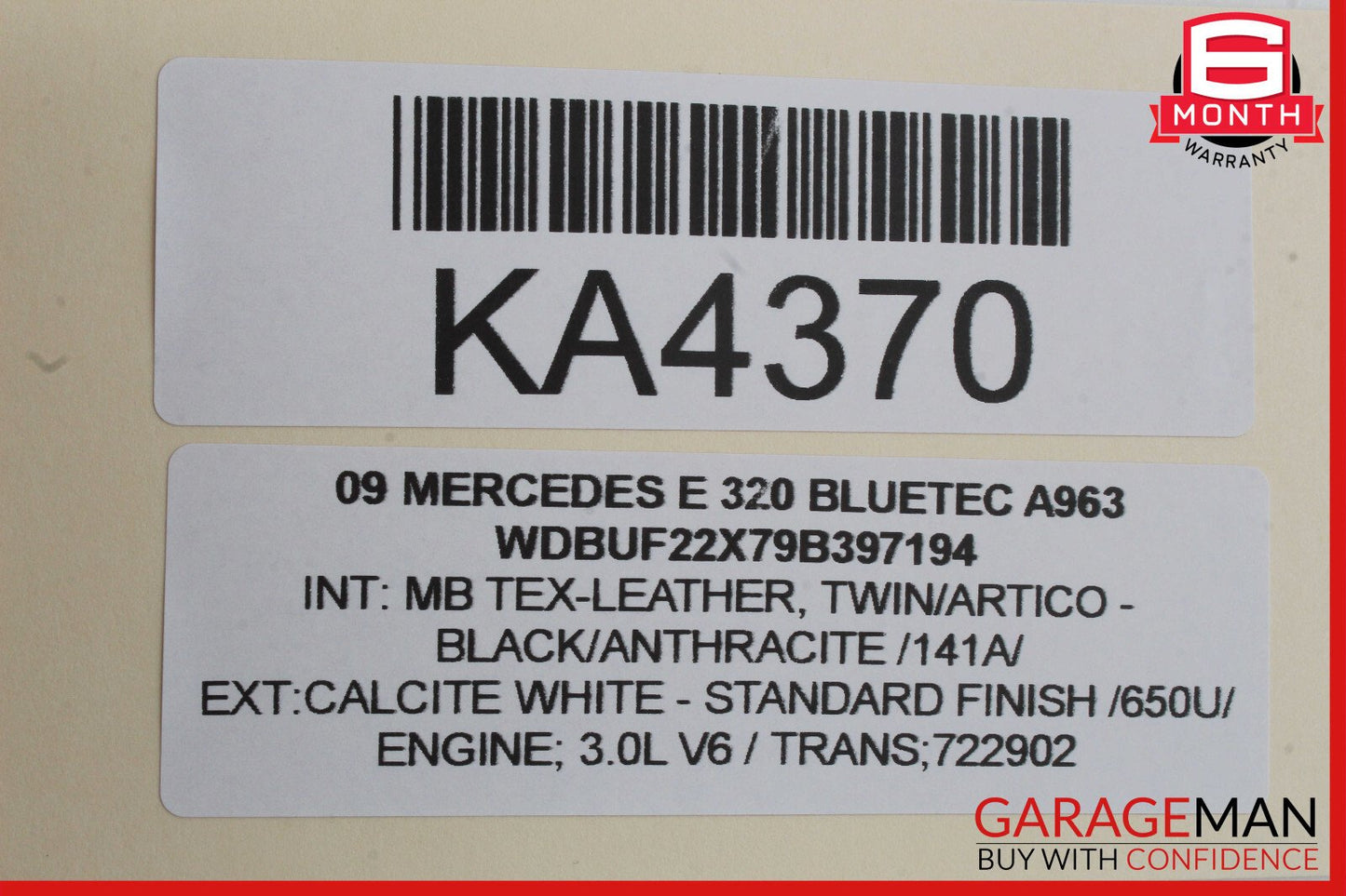 03-09 Mercedes W211 E320 E550 Exterior Door Handle Rear Left Driver White OEM
