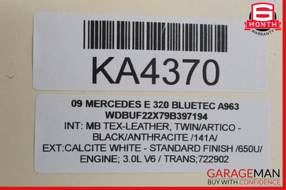 03-09 Mercedes W211 E320 E550 Exterior Door Handle Rear Left Driver White OEM