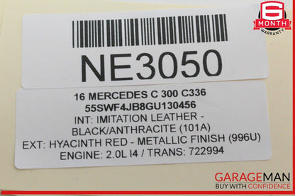 15-20 Mercedes W205 C300 Front Left Side Exterior Door Handle Keyless Go OEM
