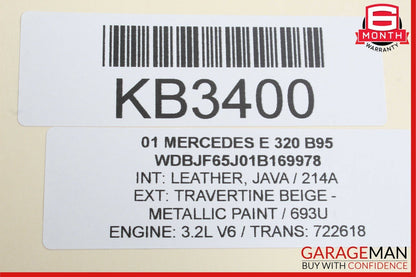 96-02 Mercedes W210 E320 Rear Left Driver Side Exterior Door Handle Beige OEM