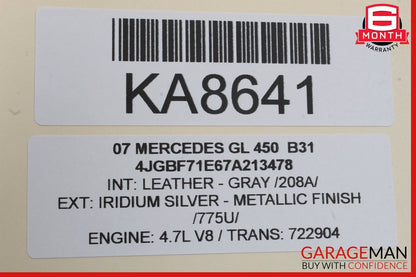07-09 Mercedes X164 GL450 GL550 Left Driver Side Tail Light Lamp 1648200564 OEM