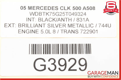 03-09 Mercedes W209 CLK500 CLK55 AMG Rear Temic Control Module 2098200326 OEM
