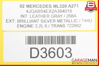 98-05 Mercedes W163 ML320 ML500 Front Left or Right Side Seat Control Module OEM