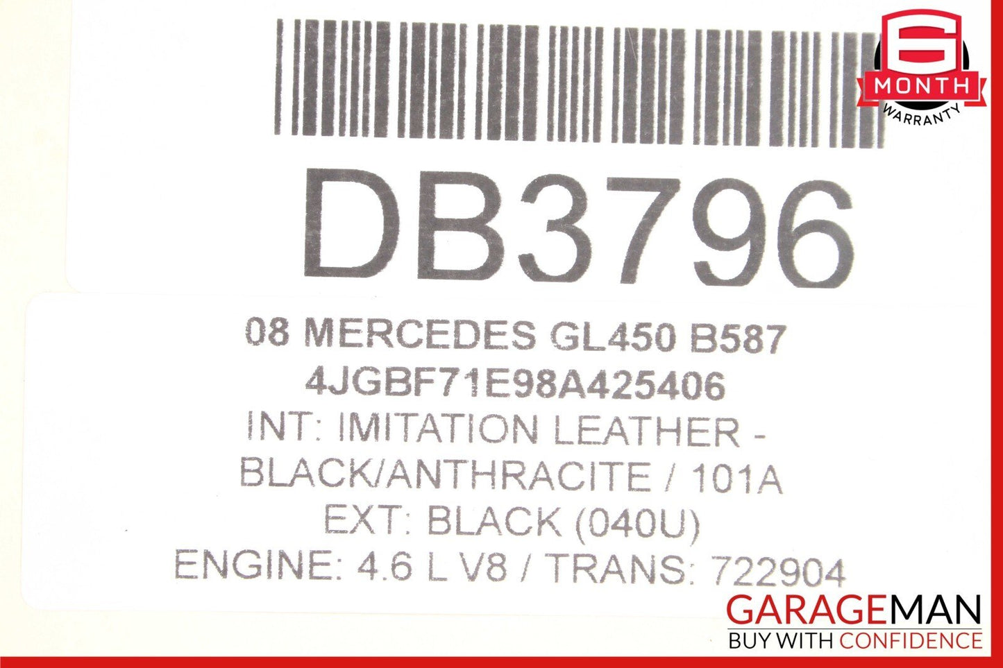 07-12 Mercedes X164 GL450 GL550 GL320 Front Left Side Wing Fender Panel Cover