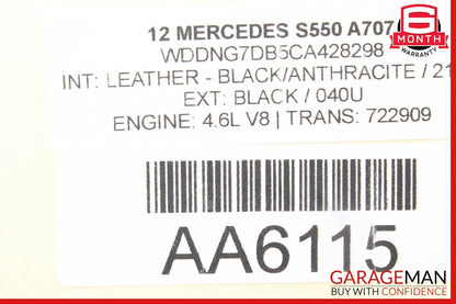 07-13 Mercedes W221 S350 S550 Rear Left or Right Side Door Control Module OEM