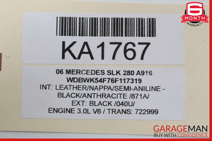05-11 Mercedes R171 SLK280 SLK55 Front Right Side Door Window Regulator Motor