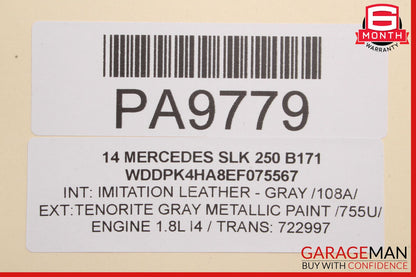 12-20 Mercedes R172 SLK250 SLK350 SLC300 Trunk Lid Panel Assembly OEM