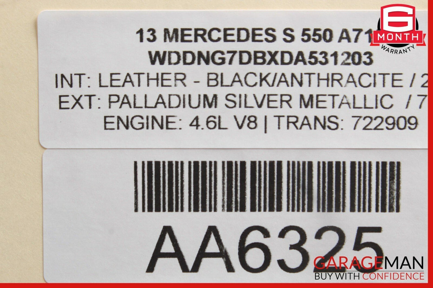 07-13 Mercedes W221 S550 Rear Left Side Exterior Door Handle Keyless Go Silver