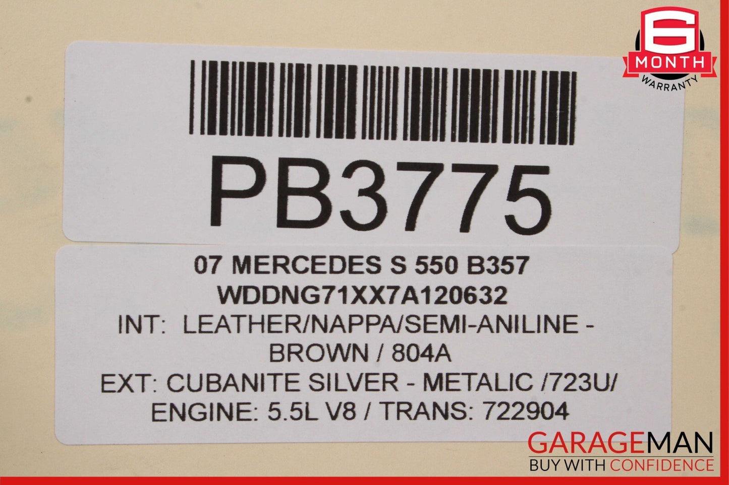 07-13 Mercedes W221 S550 S63 AMG Front Left Side Wing Fender Panel Cubanite Grey