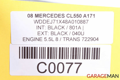 07-13 MERCEDES W216 CL550 HEADLINER ROOF TRIM GRAY 2166901450 OEM