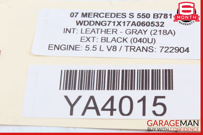 07-09 Mercedes W221 S550 S600 Front Right Side Door Speaker Logic 7 Set of 2 Pc
