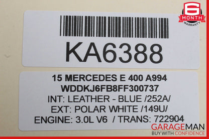 10-16 Mercedes W207 E350 E550 Coupe Rear Right Side Door Window Regulator Motor