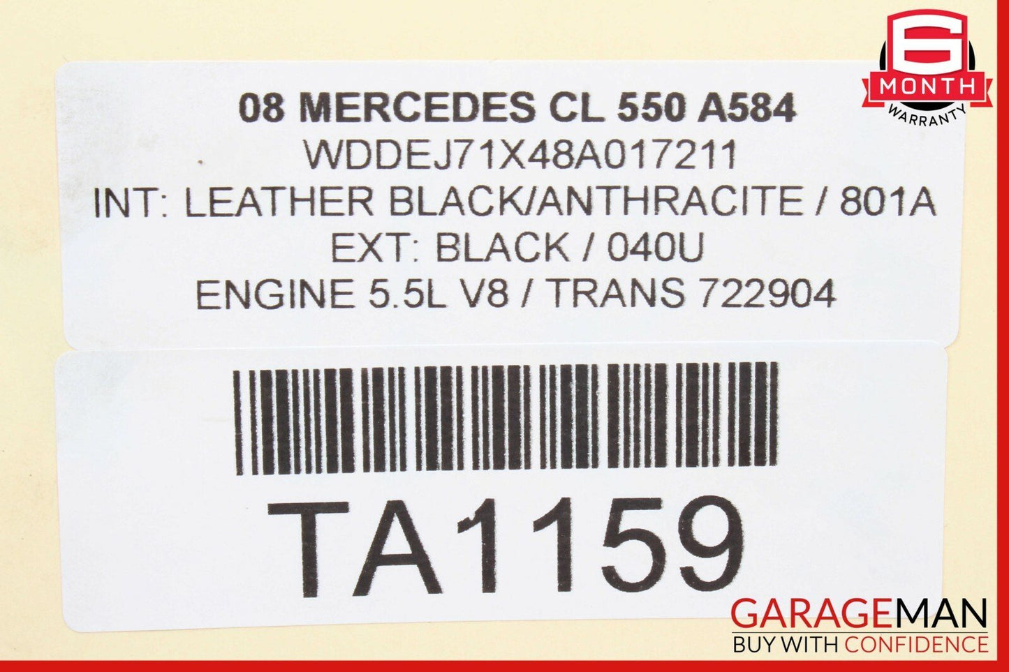 07-14 Mercedes W221 S400 CL550 Rear Left / Right Side Upper Control Arm OEM