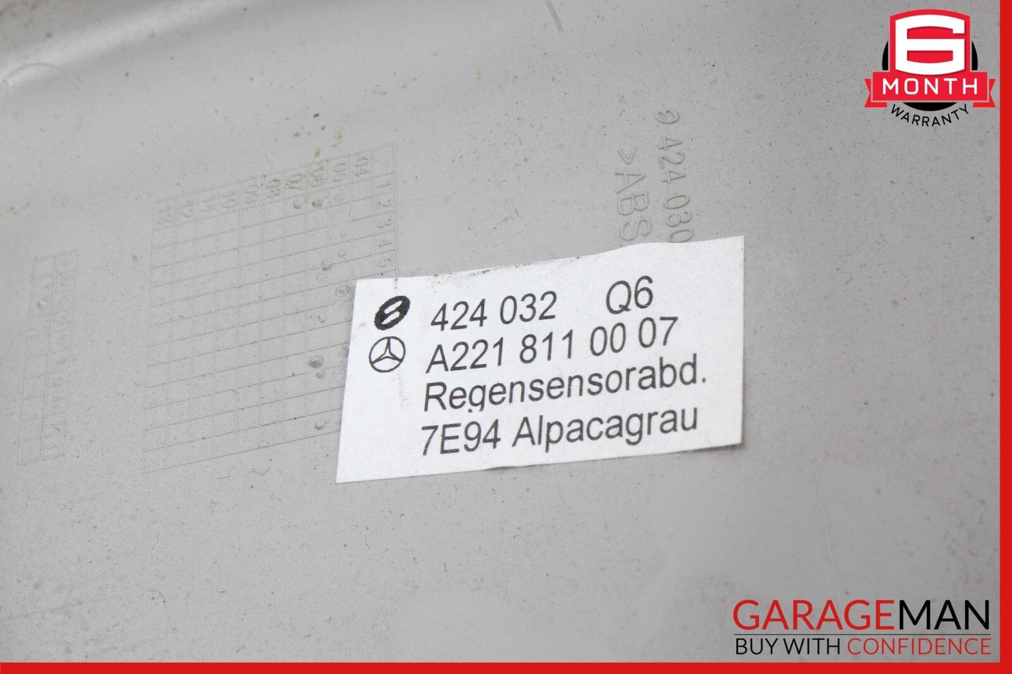 07-09 Mercedes W221 S550 S600 Interior Top Rear View Inside Dim Mirror Grey OEM