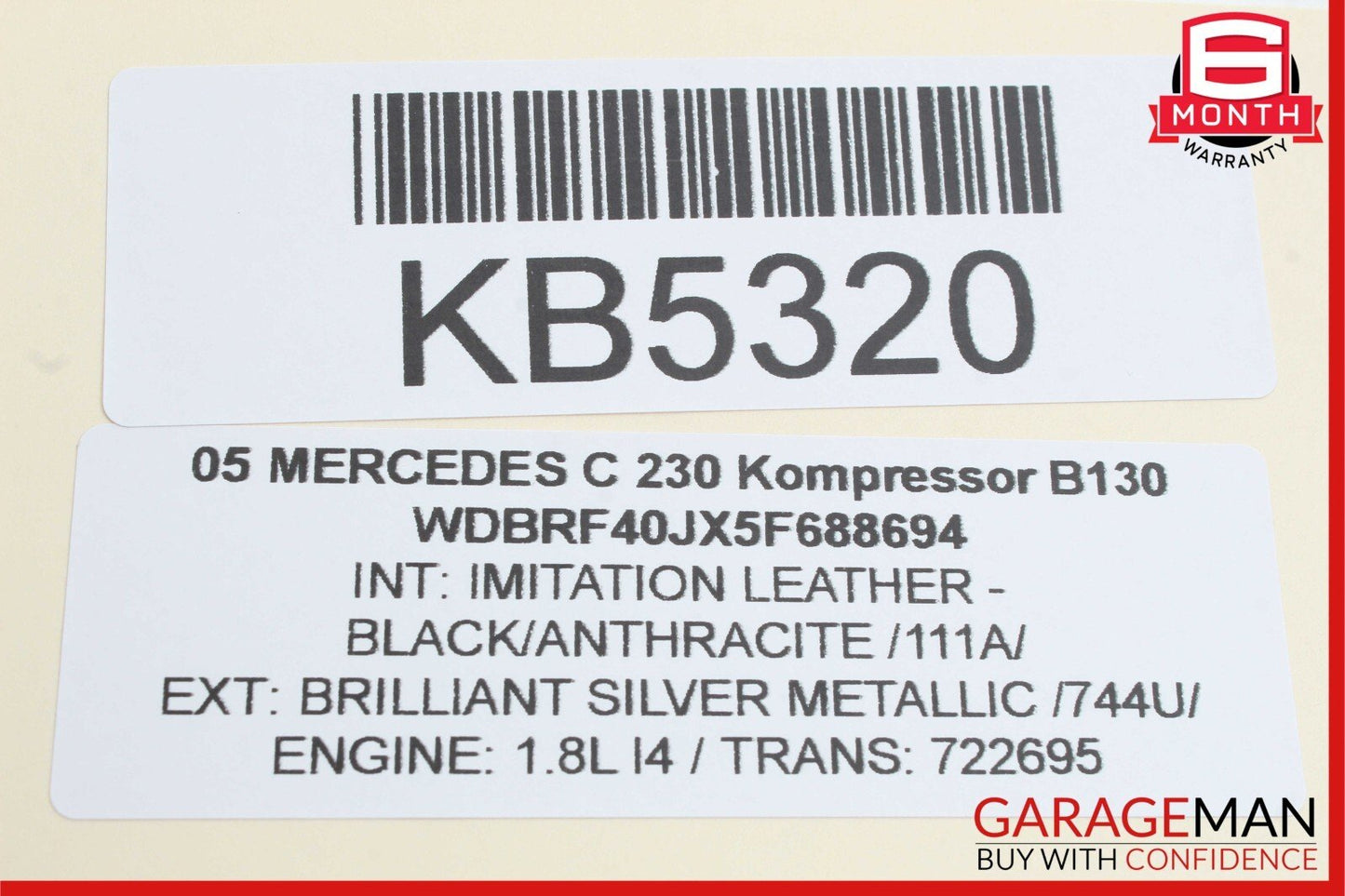 05-07 Mercedes W203 C230 Front Right Passenger Side Exterior Door Handle Silver